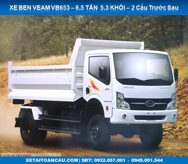 Xe Ben Veam VB653 6.5 tấn 5.2 khối