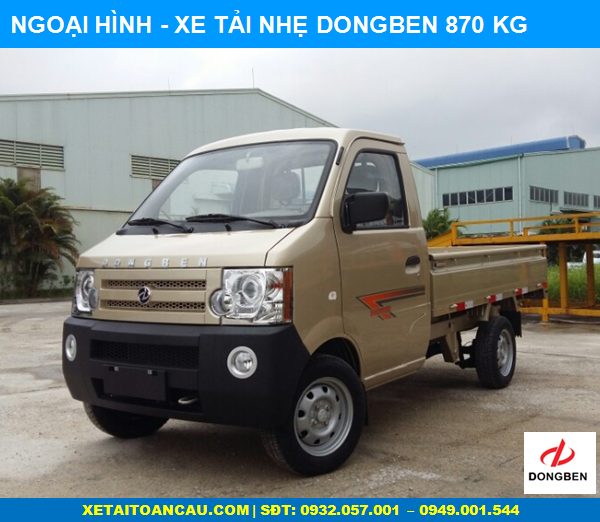 Xe tải Dongben 870 kg thùng lửng