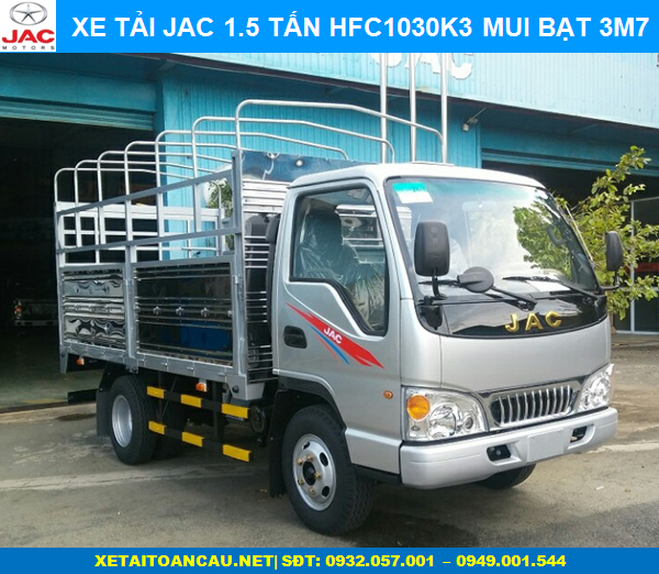 xe tải Jac 1.5 tấn HFC1030K3 thùng dài 3m75