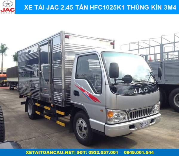 Xe tải Jac 2T45 2.45 tấn HFC1025K1 vào TP