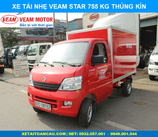 Xe tải nhẹ VEAM STAR 755 KG thùng mui kín