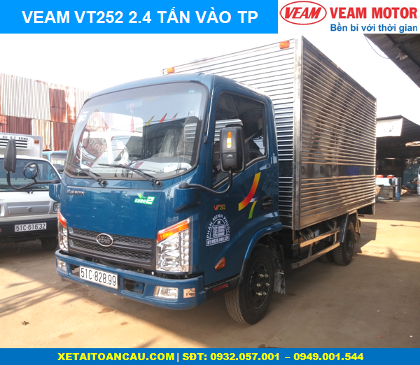 Veam VT252 2.4 tấn Máy Hyundai, thùng 3m85 vào Tp