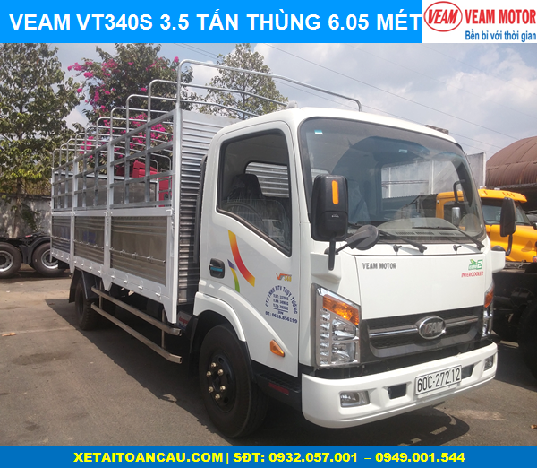 Veam VT340S 3.5 tấn máy Hyundai, Thùng dài 6.05 mét